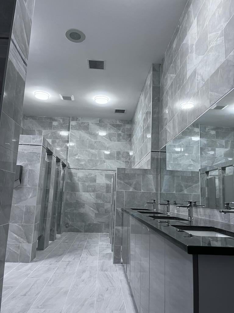 renovated washroom with tiles